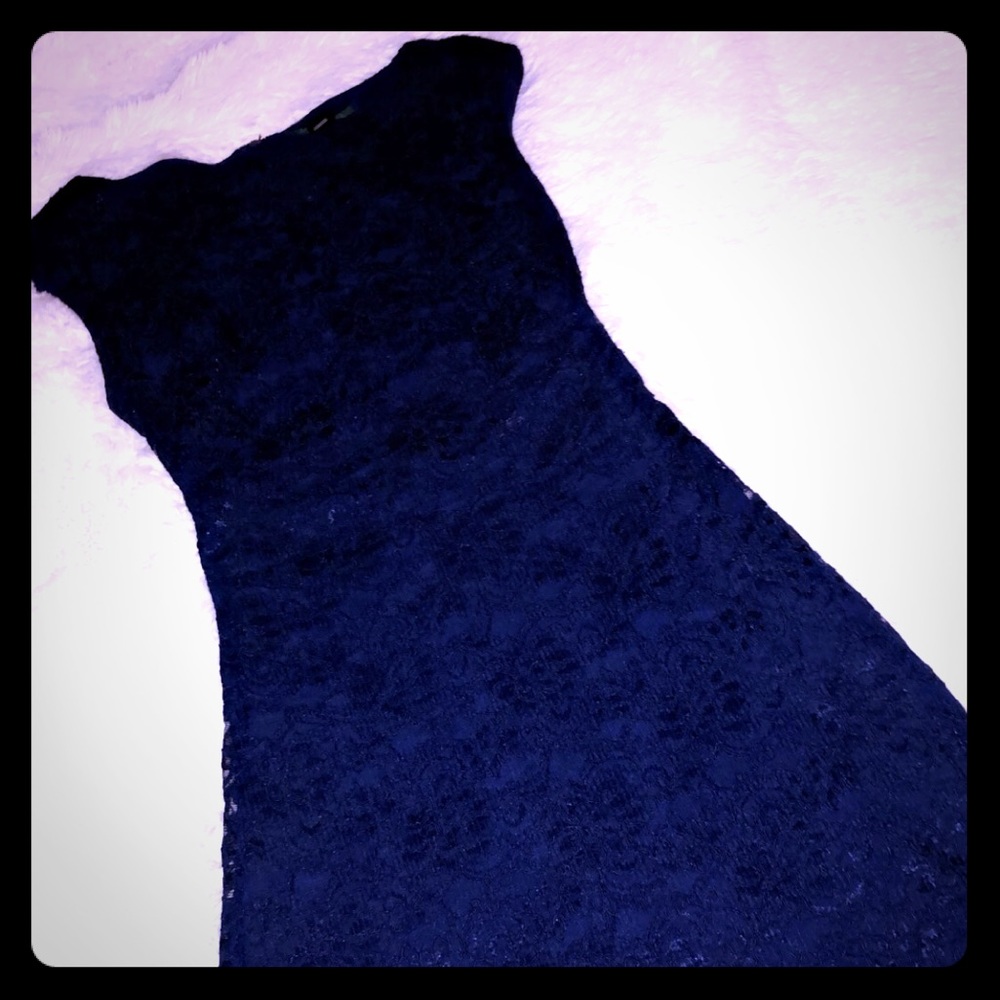 Blue lace dress